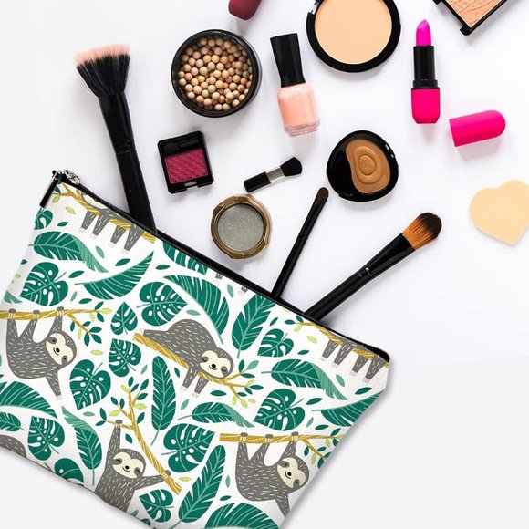 Women's High Quality Beautiful Canvas Waterproof Zipper Makeup Bag For Cosmetic - Picture 3 of 6